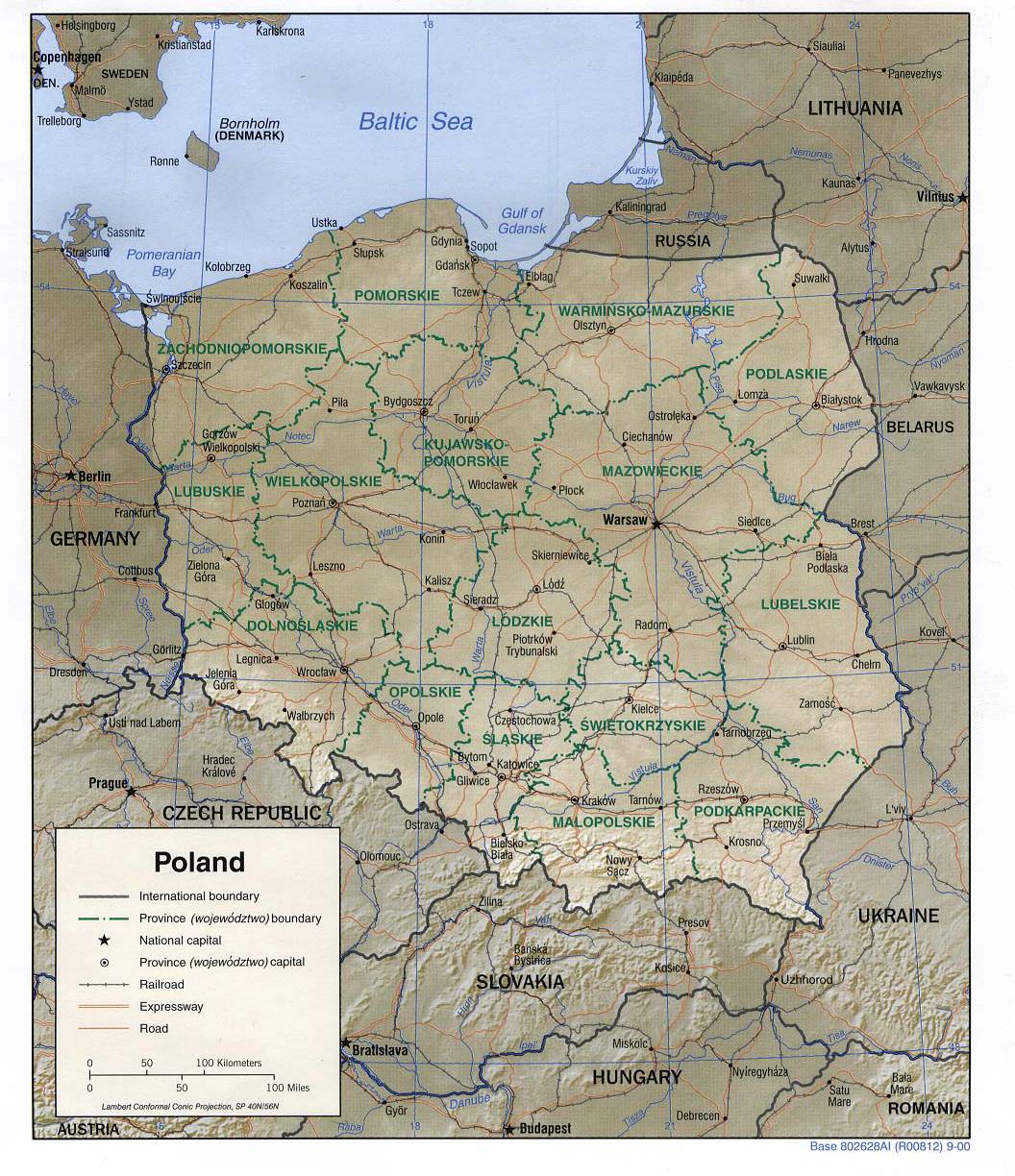 波兰地形图