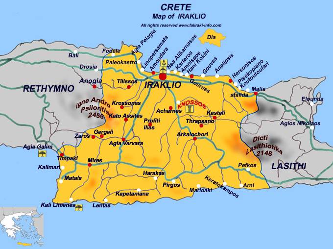 希腊-克里特地图