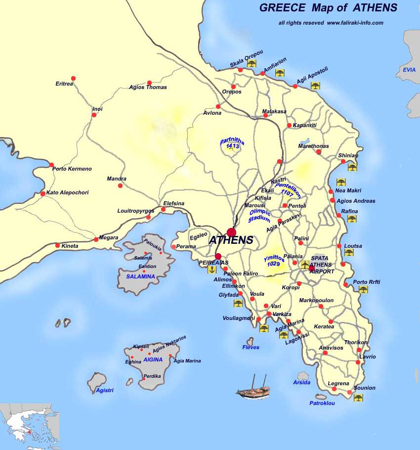 希腊-雅典地图
