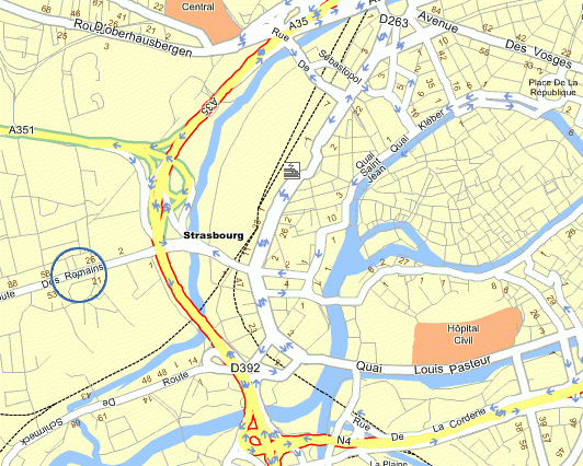 法国-斯特拉斯堡地图,法国地图高清中文版