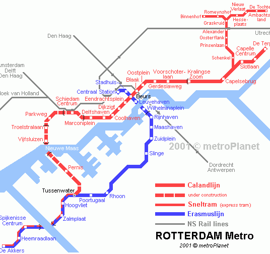 荷兰-鹿特丹地图