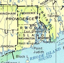 美国Rhode Island政区图