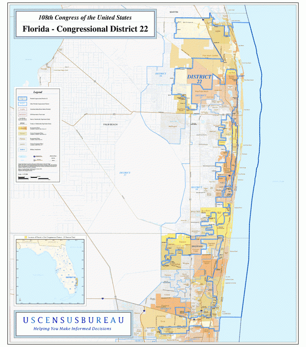 佛罗里达州行政区划图