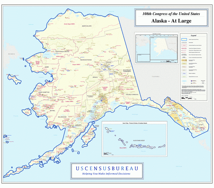阿拉斯加Alaska地图