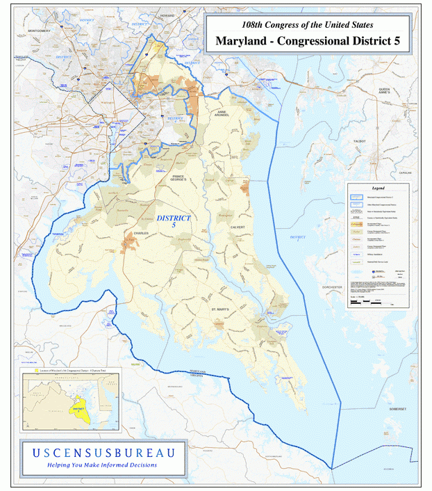 马里兰州行政区划图