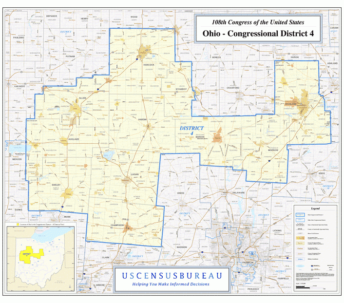 俄亥俄州行政区划图