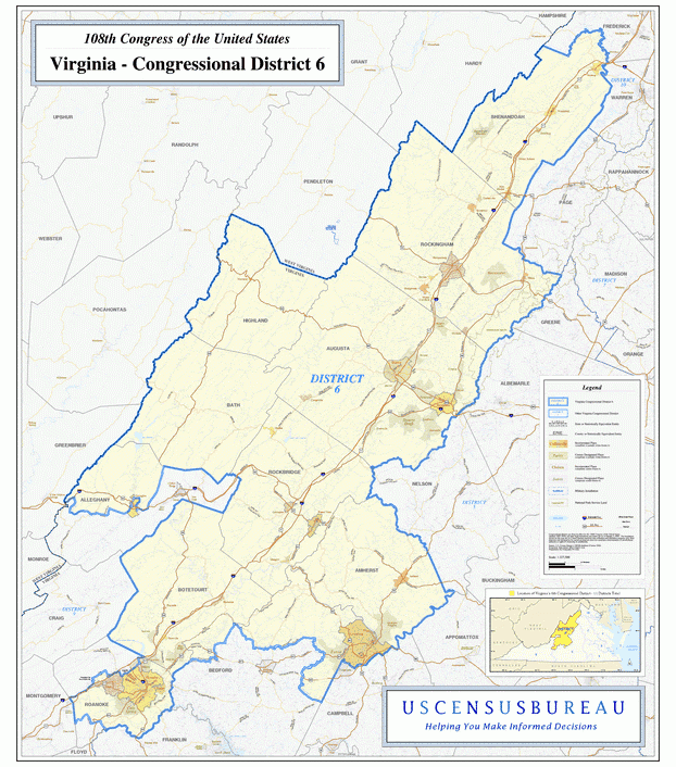 弗吉尼亚地图 (Virginia)